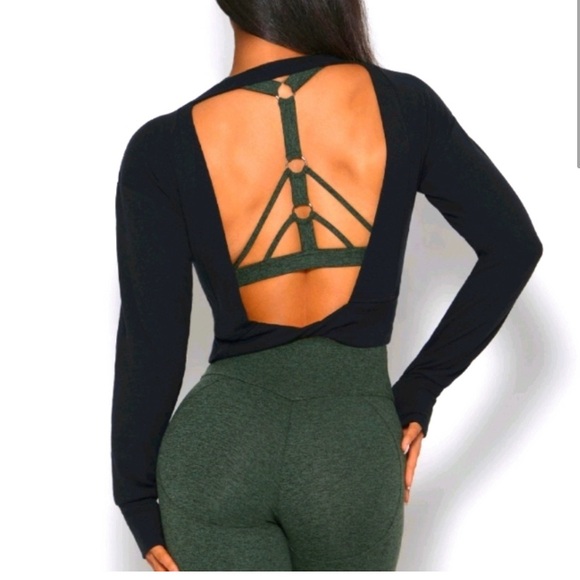 Bombshell Sportswear Tops - Bombshell Sportswear Open Back Pullover